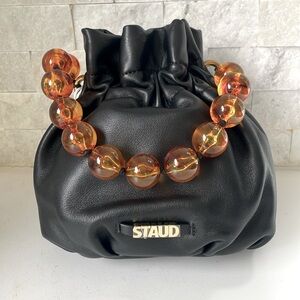 Staud Grace leather pouch handbag/crossbody bag